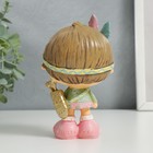 Сувенир полистоун "Малыш-индеец с луком и стрелами" 14х7х8,5 см 7330186