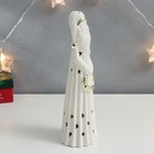 Сувенир керамика световой "Дедушка Мороз с веночком" золото 26х7,5х7,5 см - фото 6594556