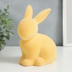 Сувенир керамика "Крольчонок" жёлтый флок 14,5х8,2х13,5 см - фото 9710402