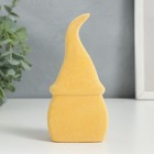 Сувенир керамика "Пухлый гном" жёлтый флок 12,2х2,9х5,7 см - Фото 3