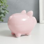 Копилка керамика "Розовая хрюшка" 10х7,5х9 см - фото 31265938