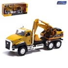 Грузовик металлический «Кран», инерция, открываются двери, свет и звук - Фото 1