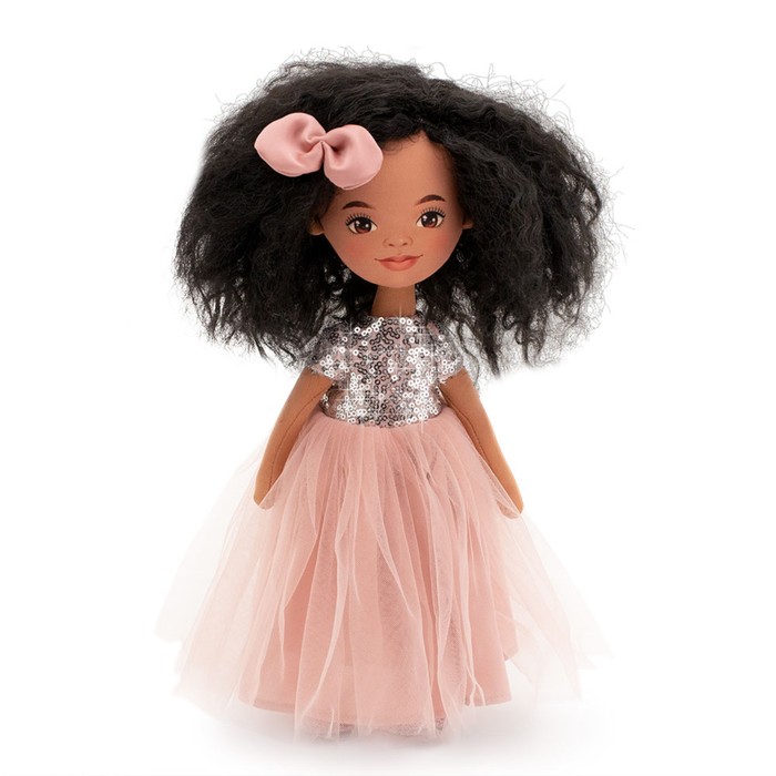 Мягкая кукла «Tina в розовом платье с пайетками», 32 см - фото 1905988412