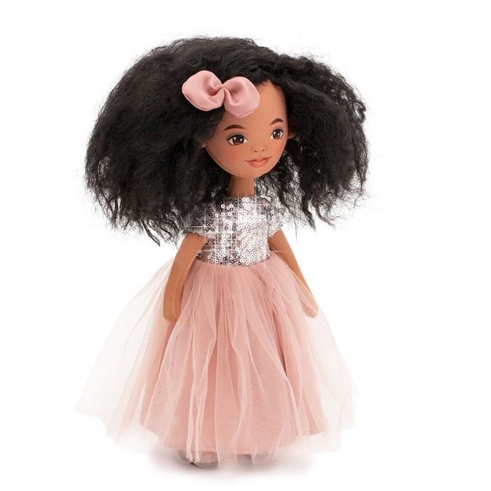 Мягкая кукла «Tina в розовом платье с пайетками», 32 см - фото 1905988413