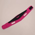Маска текстильная для коррекции овала лица, на липучке, 62 × 9,5 см, цвет чёрный/розовый - Фото 6