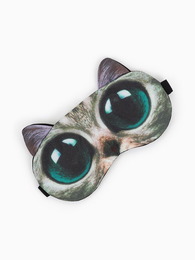 Маска для сна «Киса», 19×11 см, резинка одинарная, разноцветная