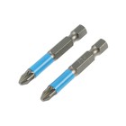 Биты ТУНДРА, намагниченные, сталь S2, PZ2×50 мм, 2 шт. - Фото 3