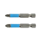 Биты ТУНДРА, намагниченные, сталь S2, PZ2×50 мм, 2 шт. - Фото 4