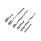 Набор адаптеров для торцевых головок ТУНДРА, под квадрат 1/4" 3/8" 1/2", 65 и 150 мм, 6 шт. - Фото 1