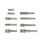 Набор адаптеров для бит и торцевых головок ТУНДРА, 1/4" 3/8" 1/2", 25 - 70 мм, 9 шт. - Фото 2