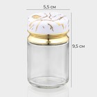 Солонка Magistro «Белый мрамор», 150 мл, 5.5×9.5 см, стекло, белая - Фото 2