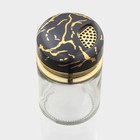 Солонка Magistro «Чёрный мрамор», 150 мл, 5.5×9.5 см, стекло, чёрная - Фото 4