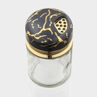 Солонка Magistro «Чёрный мрамор», 150 мл, 5.5×9.5 см, стекло, чёрная - Фото 5