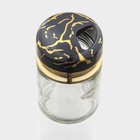 Солонка Magistro «Чёрный мрамор», 150 мл, 5.5×9.5 см, стекло, чёрная - Фото 6