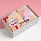 Подарочный набор Крошка Я «Кошечка», плед 90х100см, носки 10-12 см - Фото 1