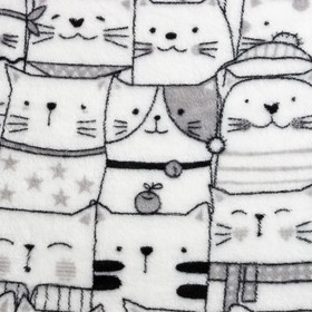 

Плед Этель «Котики» 85х100 см, велсофт, 190 гр/м2, 100% полиэстер