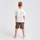 Шорты-бермуды детские MINAKU: Cotton collection цвет коричневый, рост 128 - Фото 3