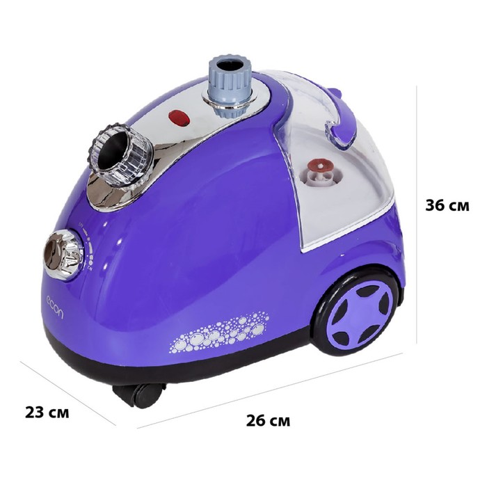 Отпариватель ECON ECO-BI1702S, напольный, 1700 Вт, 1500 мл, 40 г/мин, шнур 1.8 м, фиолетовый 78669 - фото 51342824 Отпариватель ECON ECO-BI1702S, напольный, 1700 Вт, 1500 мл, 40 г/мин, шнур 1.8 м, фиолетовый 78669 - фото 51342824