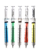 УЦЕНКА Ручка-прикол Calligrata «Шприц с жидкостью», чёрный стержень, шариковая, МИКС - Фото 1