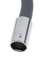 УЦЕНКА Смеситель для кухни ZEIN 2115, однорычажный, гибкий излив, картридж 40 мм, серый/хром - Фото 8