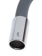 УЦЕНКА Смеситель для кухни ZEIN 2115, однорычажный, гибкий излив, картридж 40 мм, серый/хром - Фото 9