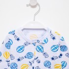 Комбинезон детский, цвет белый/дирижабль, рост 62 см - фото 24382248