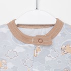 Комбинезон детский, цвет серый/мишки, манжет МИКС, рост 68 см 7613242