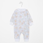 Комбинезон детский, цвет серый/мишки, манжет МИКС, рост 68 см 7613242