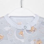 Комбинезон детский, цвет серый/мишки, манжет МИКС, рост 68 см 7613242