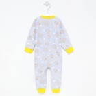 Комбинезон детский, цвет серый/мишки, манжет МИКС, рост 68 см 7613242