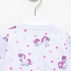 Комбинезон детский, цвет белый/розовый, рост 68 см - фото 24382251