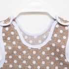 Ползунки длинные детские, цвет бежевый/горох, рост 62 см 7613311