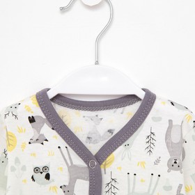 

Комбинезон детский, цвет молочный/звери, рост 74 см