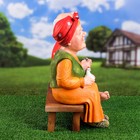 Садовая фигура "Бабка с дедом на лавочке" 52х46см - фото 24719446