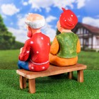 Садовая фигура "Бабка с дедом на лавочке" 52х46см - фото 24719447