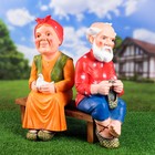 Садовая фигура "Бабка с дедом на лавочке" 52х46см - фото 24719449