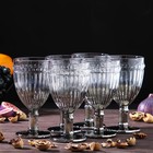 Набор бокалов из стекла Magistro «Босфор», 250 мл, 6 шт, цвет градиент серебро - фото 318866175