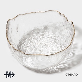 Миска Magistro «Вулкан», 400 мл, 13.5×13.5×6 см, стекло, прозрачная