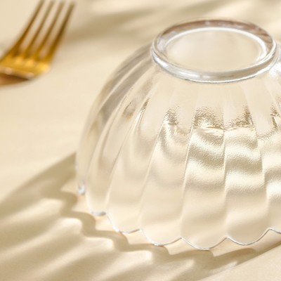 Салатник «Хризантема», 290 мл, d=11.7 см, стекло, прозрачный