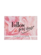 Альбом для рисования Calligrata «Розовый мрамор» А4, 48 листов на гребне, обложка мелованный картон, блок 100 г/м² - Фото 2