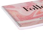 Альбом для рисования А4, 48 листов на гребне "Розовый мрамор", обложка мелованный картон, блок 100 г/м² - Фото 3