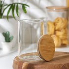 Банка стеклянная для сыпучих продуктов с бамбуковой крышкой Magistro «Эко», 950 мл, 10×15.5 см - Фото 2