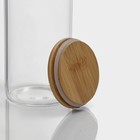 Банка для сыпучих BellaTenero «Эко», 1.9 л, 10×28.5 см, с бамбуковой крышкой, стекло, прозрачная - Фото 6