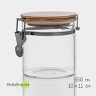 Банка для хранения BellaTenero «Эко», 650 мл, 10×11 см, с бугельным замком, стекло, прозрачная - Фото 1