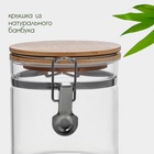 Банка для хранения BellaTenero «Эко», 650 мл, 10×11 см, с бугельным замком, стекло, прозрачная - Фото 2