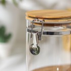 Банка стеклянная для сыпучих продуктов с бугельным замком Magistro «Эко», 800 мл, 10×13 см - Фото 3