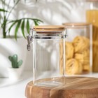 Банка стеклянная для сыпучих продуктов с бугельным замком Magistro «Эко», 1,1 л, 10×18 см - Фото 1