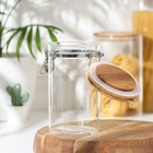 Банка стеклянная для сыпучих продуктов с бугельным замком Magistro «Эко», 1,1 л, 10×18 см - Фото 2