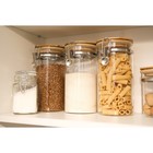 Банка стеклянная для сыпучих продуктов с бугельным замком Magistro «Эко», 1,2 л, 10×20 см - Фото 4