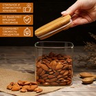 Банка стеклянная для сыпучих продуктов Magistro «Эко. Квадратная», 700 мл, 10×10,5 см - Фото 4